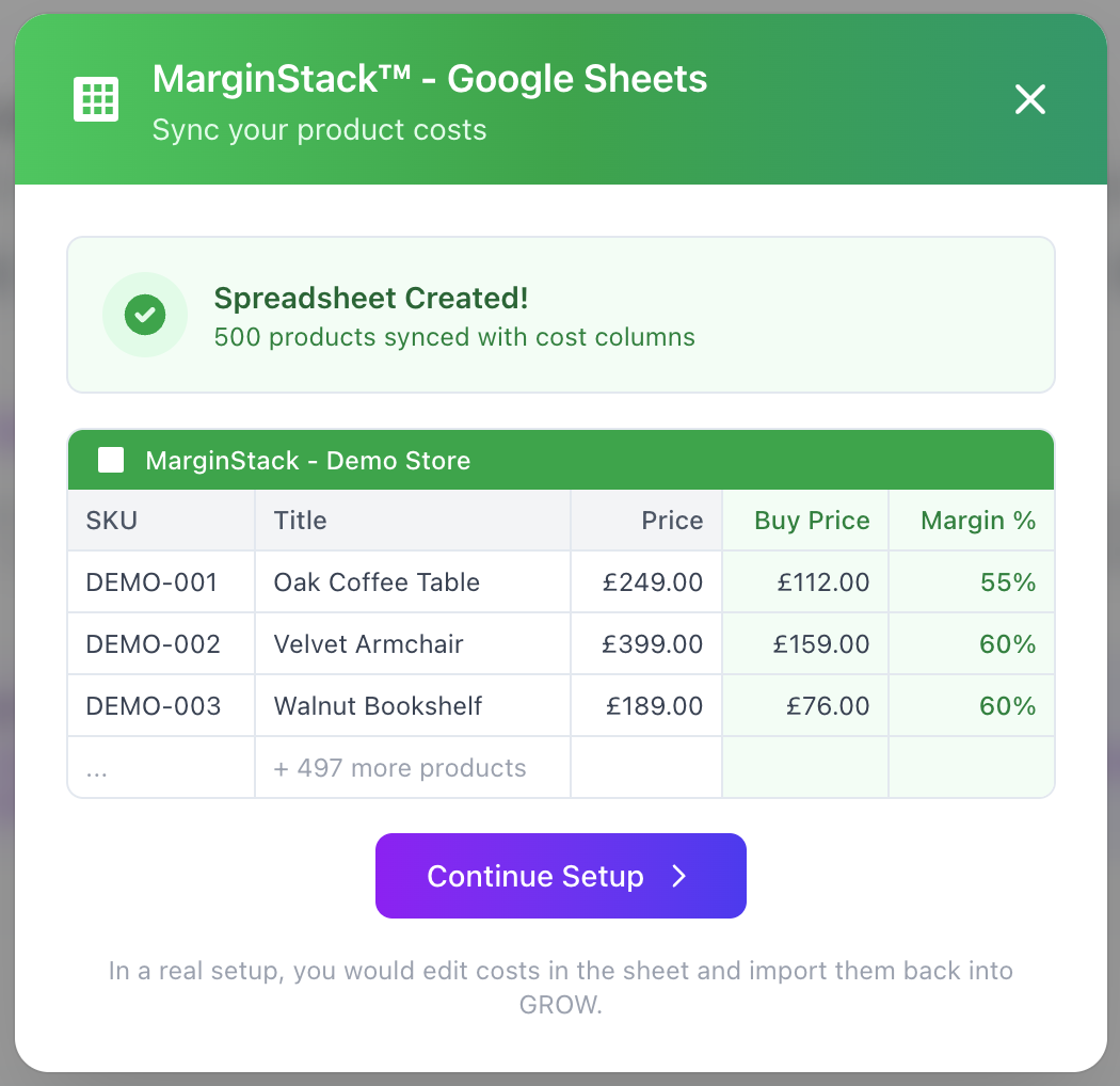 Google Sheets Integration